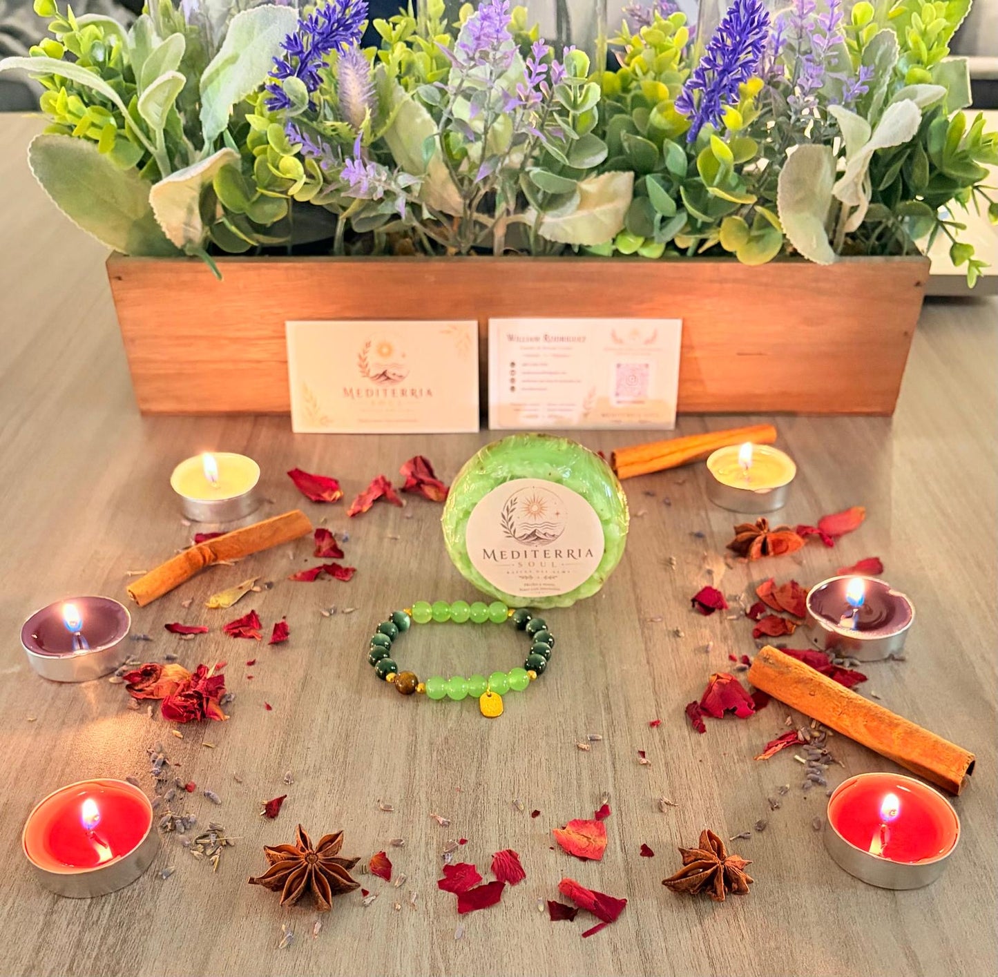 Kit Esencia Natural / Pulsera 8mm + Jabon 8 oz