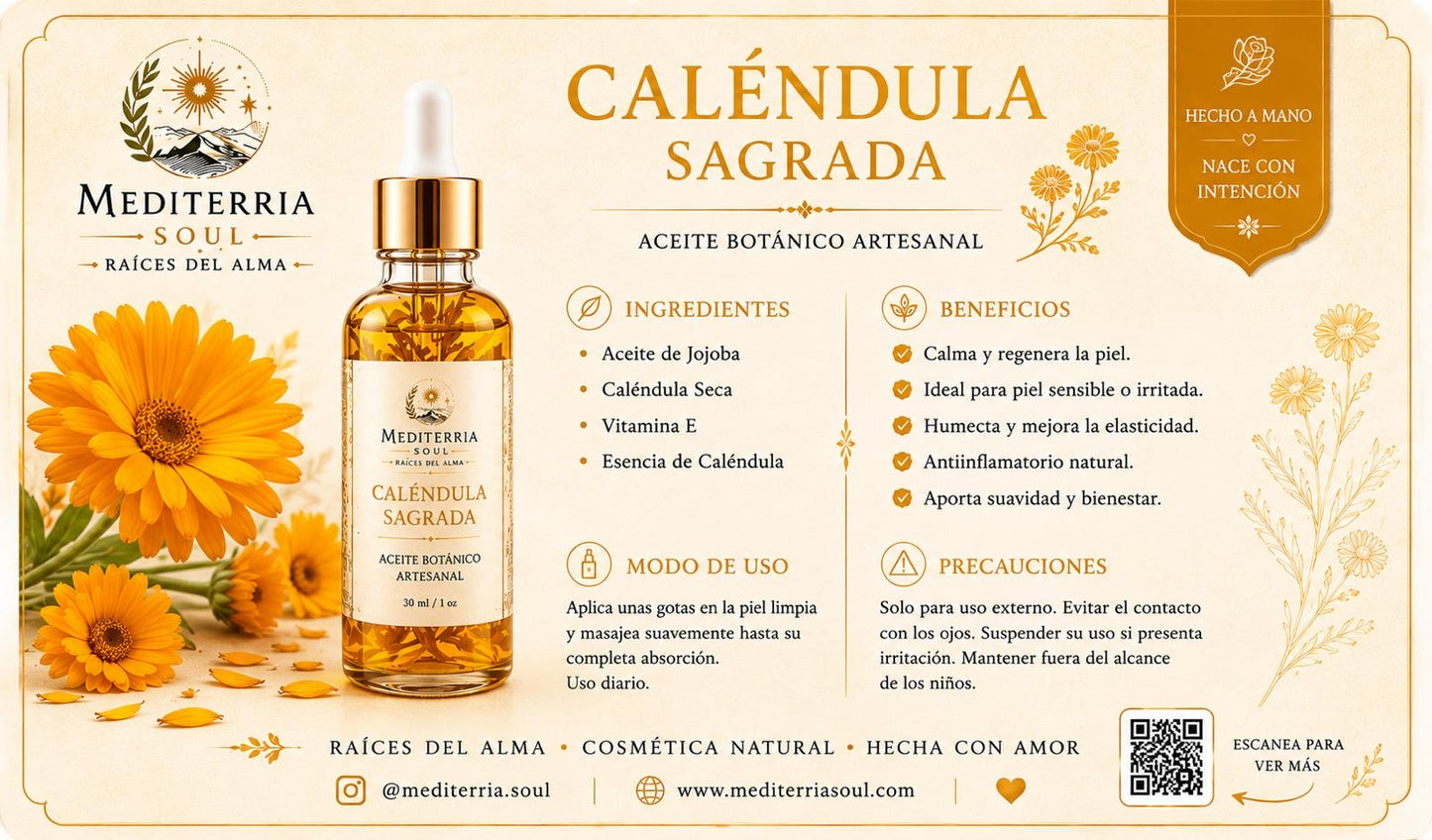 Aceite Artesanal Calendula Sagrada 10 ml