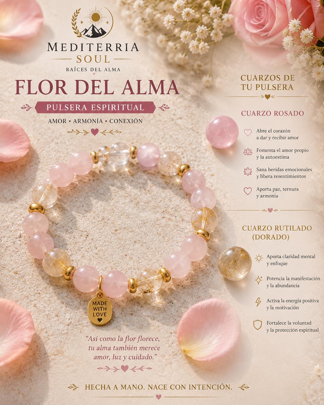 Kit Flor del Alma / Pulsera 8mm + Jabon 8 oz