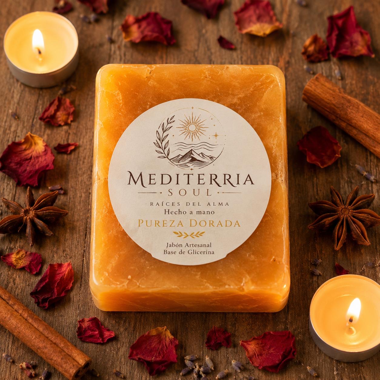 Jabon Artesanal Pureza Dorada 8oz