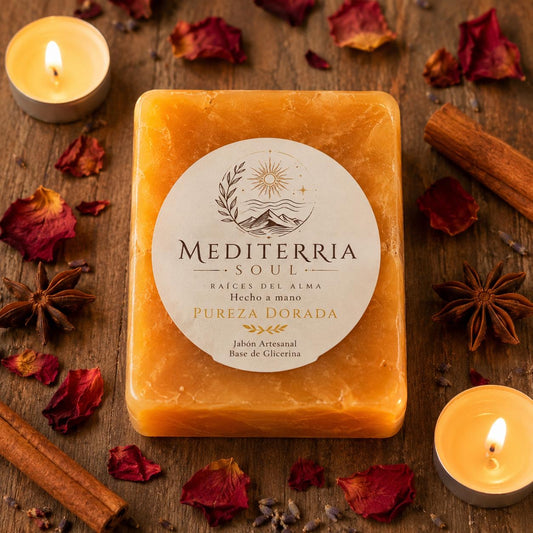 Jabon Artesanal Pureza Dorada 8oz