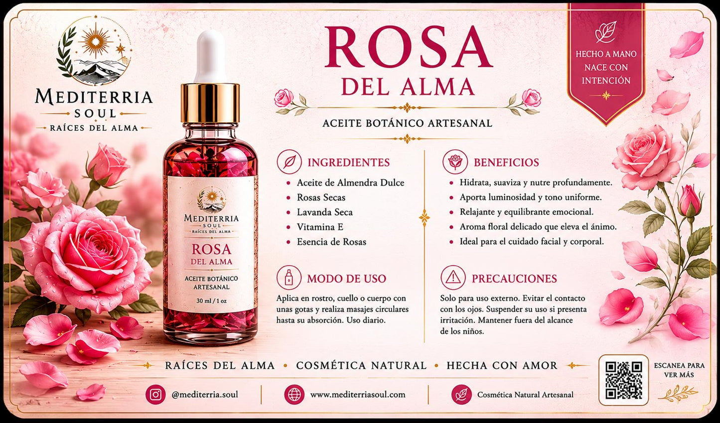 Aceite Artesanal Rosa del Alma 10 ml