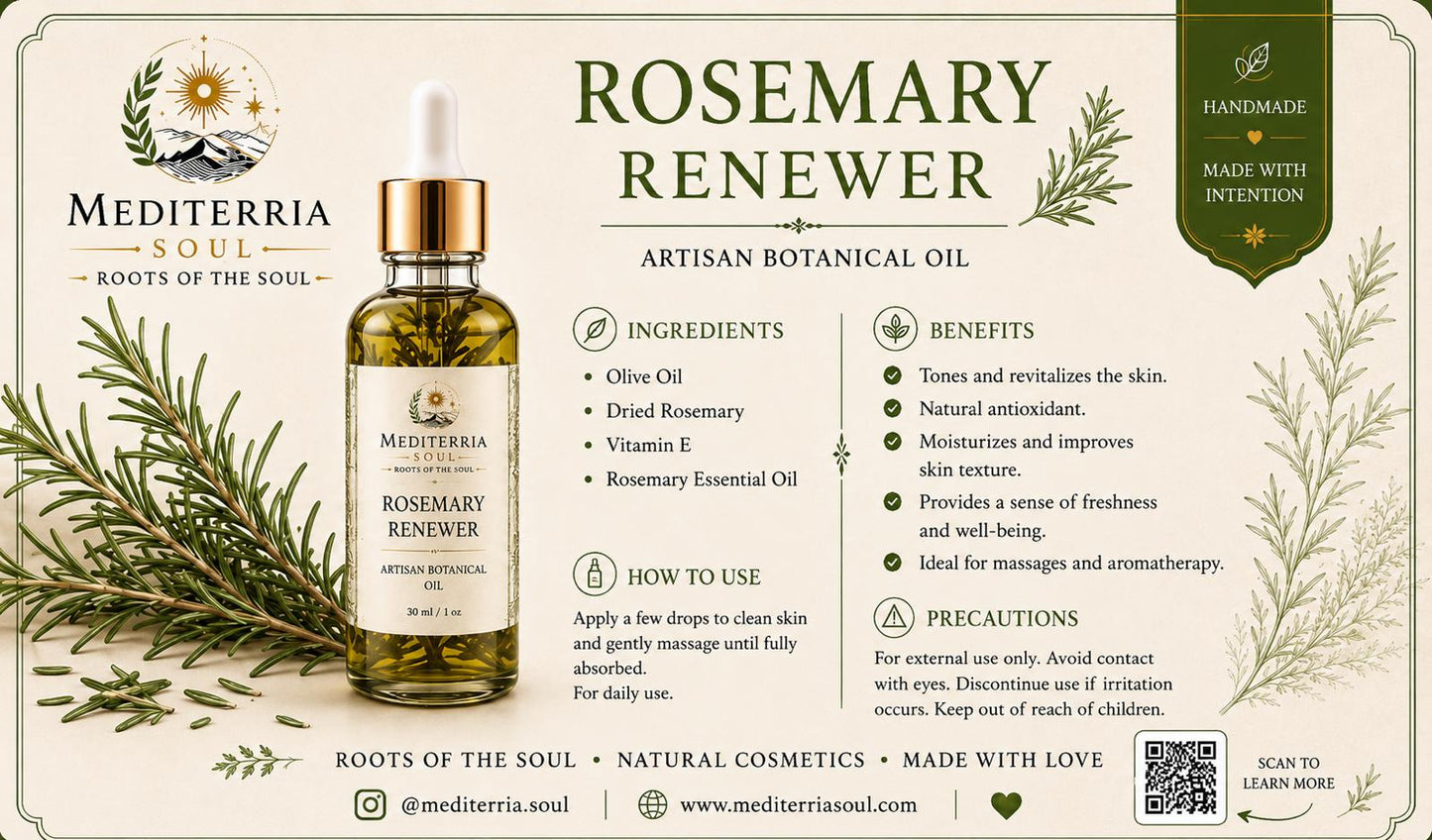 Aceite Artesanal Romero Renovador 10ml
